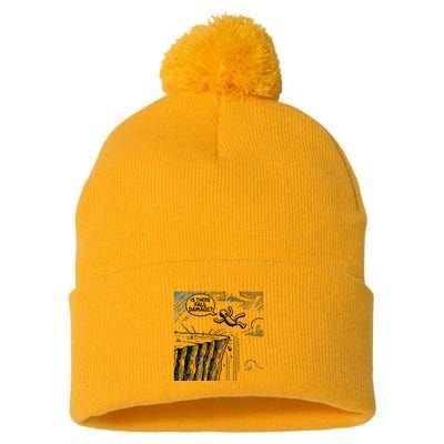 Gravity Test Funny Gamer Is There Fall Damage Pom Pom 12in Knit Beanie