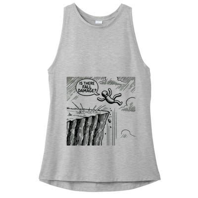 Gravity Test Funny Gamer Is There Fall Damage Ladies PosiCharge Tri-Blend Wicking Tank