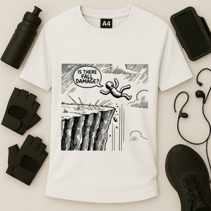 Gravity Test Funny Gamer Is There Fall Damage Performance Shirt