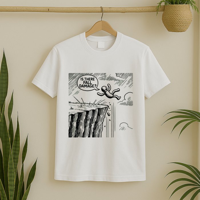 Gravity Test Funny Gamer Is There Fall Damage T-Shirt