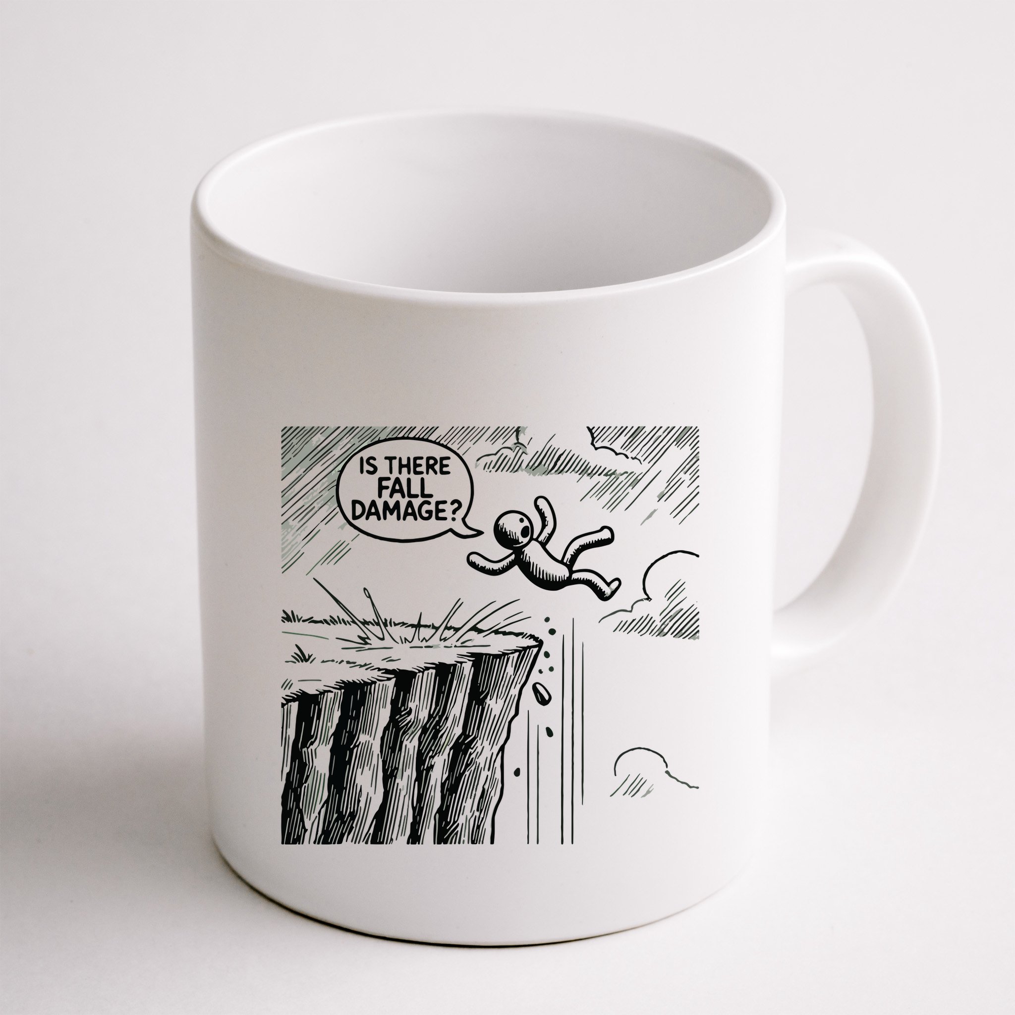 Gravity Test Funny Gamer Is There Fall Damage Mug