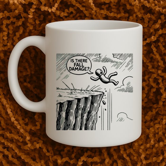 Gravity Test Funny Gamer Is There Fall Damage Mug