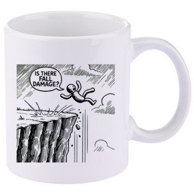 Gravity Test Funny Gamer Is There Fall Damage 11oz C Handle Ceramic Mug