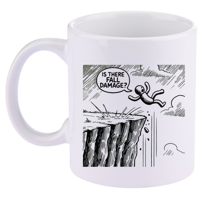 Gravity Test Funny Gamer Is There Fall Damage 11oz C Handle Ceramic Mug