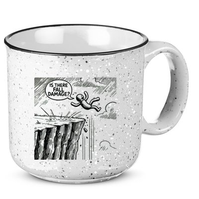 Gravity Test Funny Gamer Is There Fall Damage 15oz Campfire Ceramic Mug