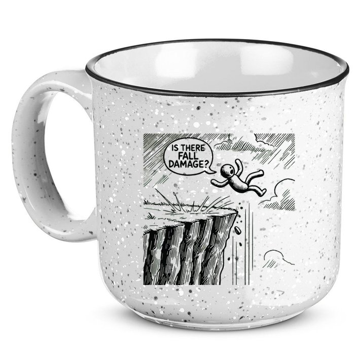 Gravity Test Funny Gamer Is There Fall Damage 15oz Campfire Ceramic Mug