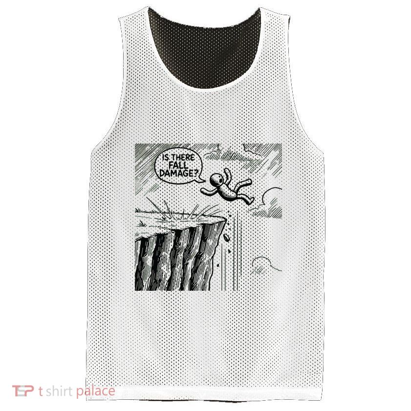 Gravity Test Funny Gamer Is There Fall Damage Mesh Reversible Basketball Jersey Tank
