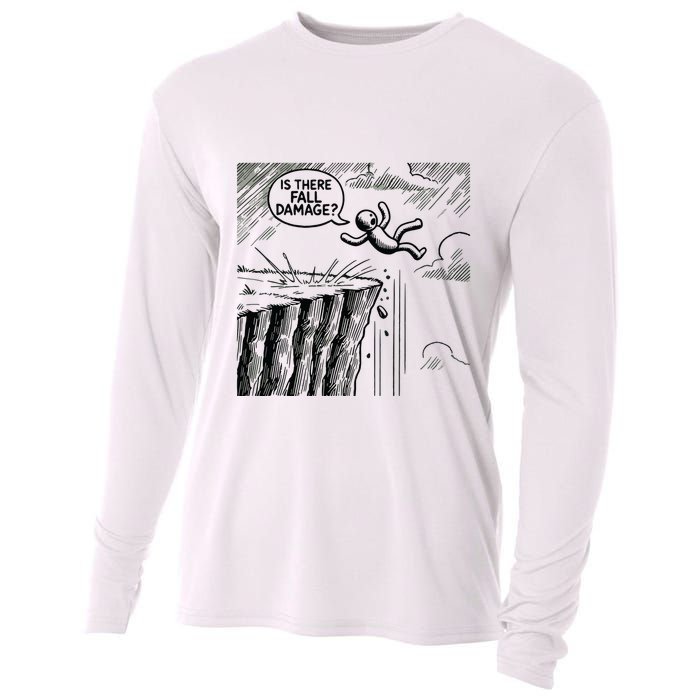 Gravity Test Funny Gamer Is There Fall Damage Cooling Performance Long Sleeve Crew