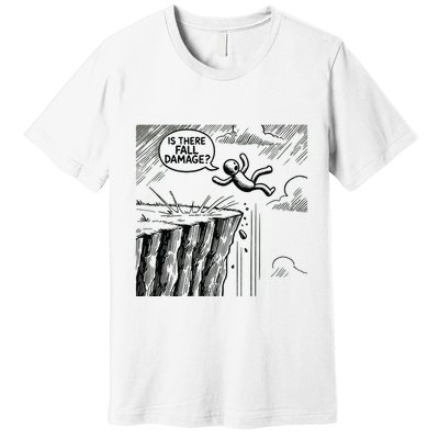 Gravity Test Funny Gamer Is There Fall Damage Premium T-Shirt