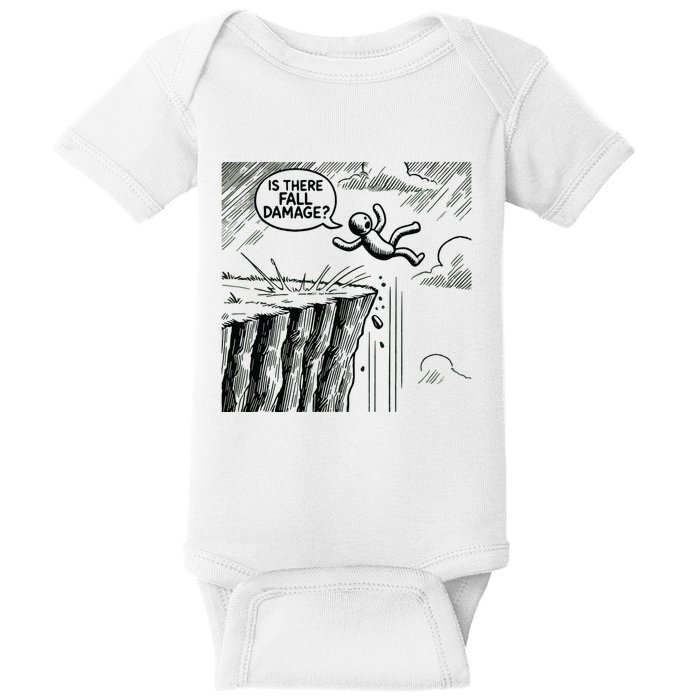 Gravity Test Funny Gamer Is There Fall Damage Baby Bodysuit