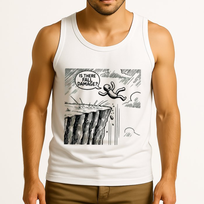 Gravity Test Funny Gamer Is There Fall Damage Tank Top