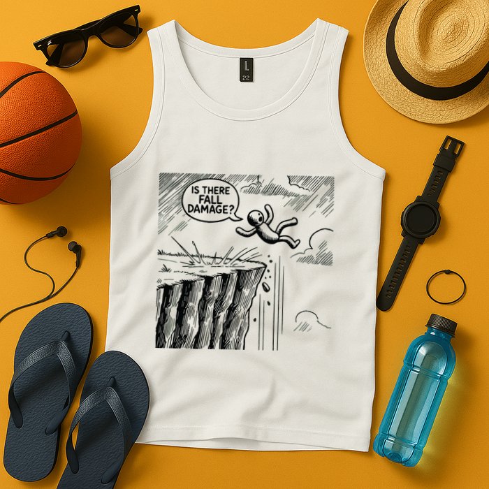 Gravity Test Funny Gamer Is There Fall Damage Tank Top