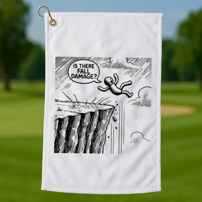 Gravity Test Funny Gamer Is There Fall Damage Golf Towel