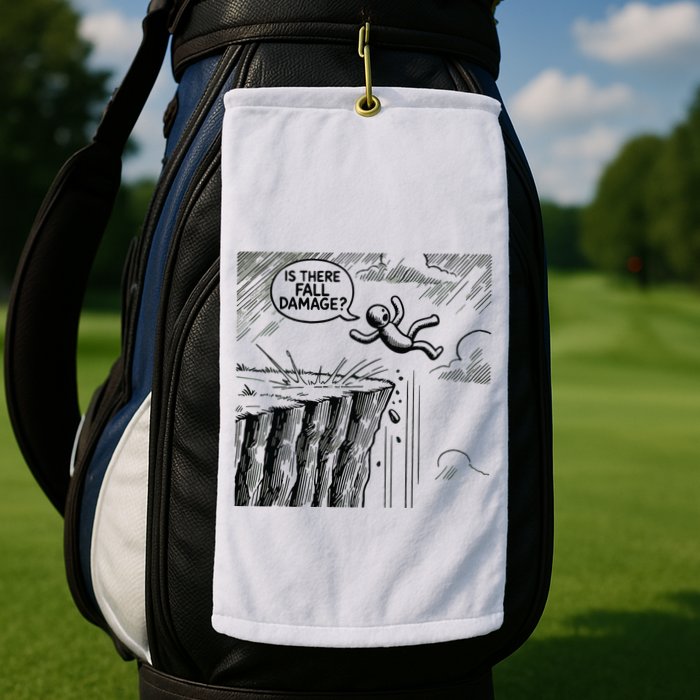 Gravity Test Funny Gamer Is There Fall Damage Golf Towel