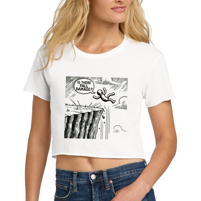 Gravity Test Funny Gamer Is There Fall Damage Crop Top