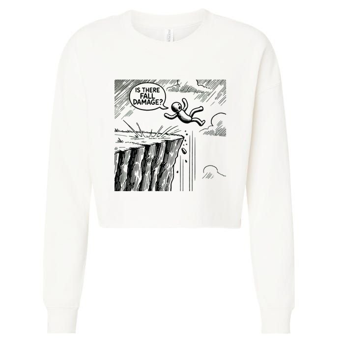 Gravity Test Funny Gamer Is There Fall Damage Cropped Pullover Crew