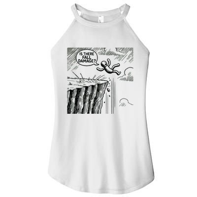 Gravity Test Funny Gamer Is There Fall Damage Women's Perfect Tri Rocker Tank