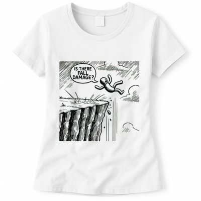 Gravity Test Funny Gamer Is There Fall Damage Womens T-Shirt