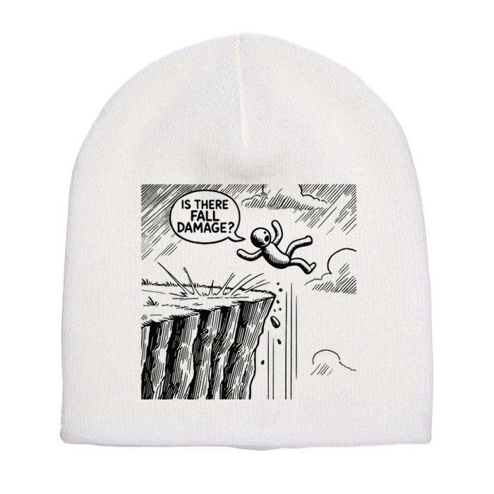 Gravity Test Funny Gamer Is There Fall Damage Short Acrylic Beanie