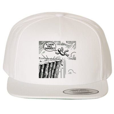 Gravity Test Funny Gamer Is There Fall Damage Wool Snapback Cap