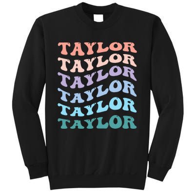 Groovy T.AYLOR First Name Personalized Birthday  Sweatshirt