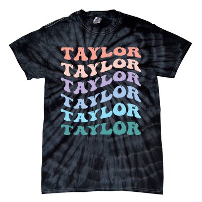 Groovy T.AYLOR First Name Personalized Birthday  Tie-Dye T-Shirt