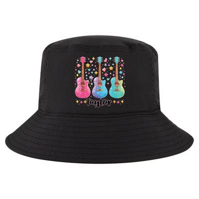 Girl Taylor First Name Personalized Groovy 80S Cool Comfort Performance Bucket Hat