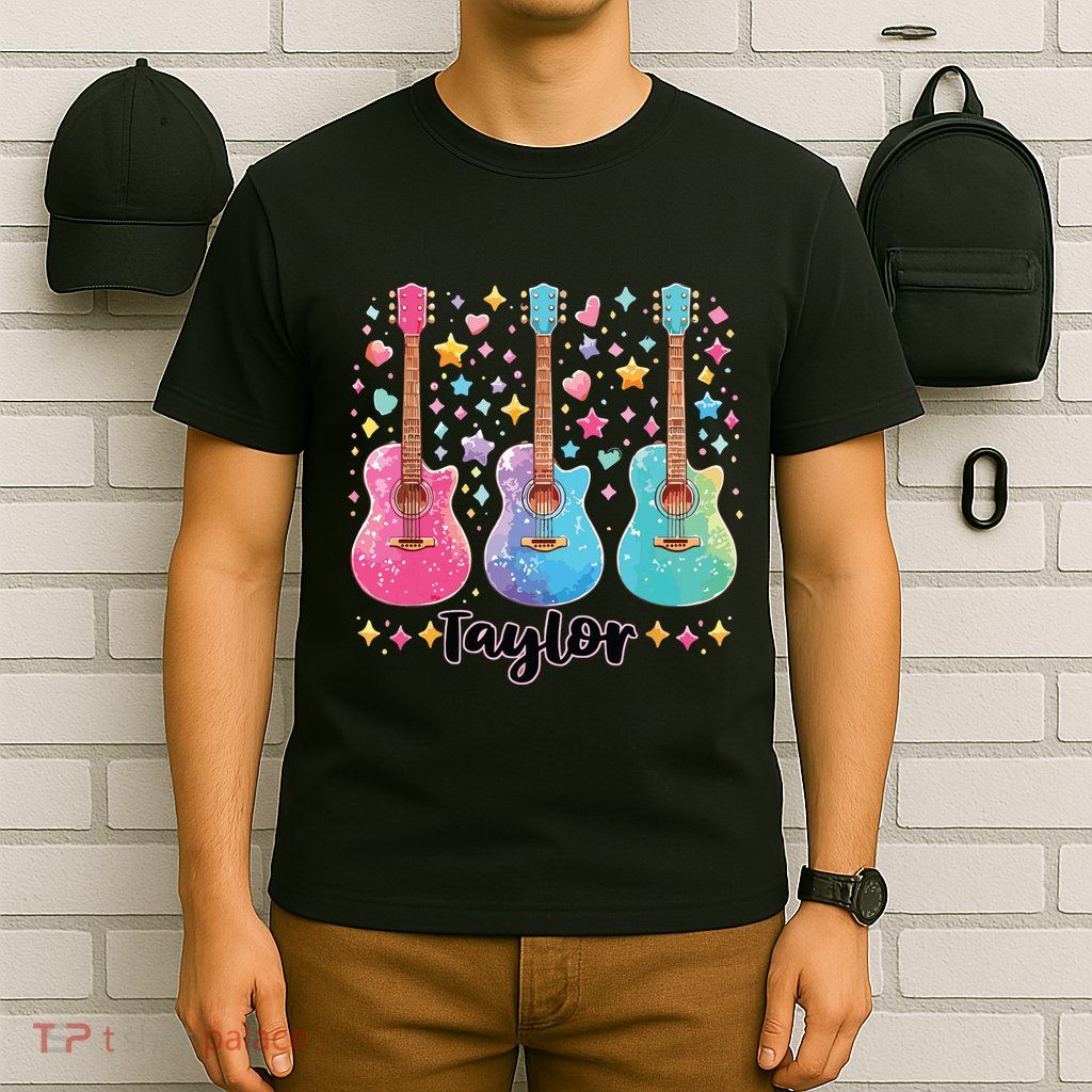 Girl Taylor First Name Personalized Groovy 80S T-Shirt