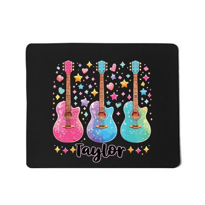 Girl Taylor First Name Personalized Groovy 80S Mousepad