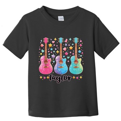 Girl Taylor First Name Personalized Groovy 80S Toddler T-Shirt