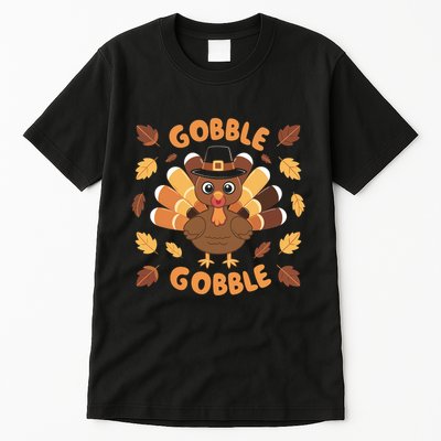 Gobble Turkey Fall Autumn Thanksgiving Tall T-Shirt