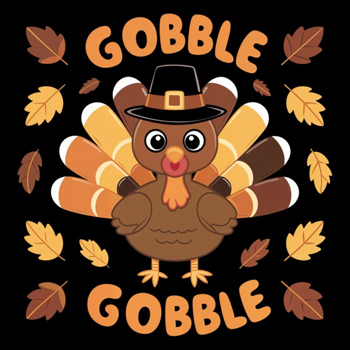 Gobble Turkey Fall Autumn Thanksgiving 16 in Basic Backpack