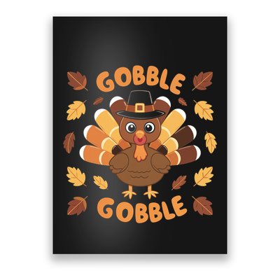 Gobble Turkey Fall Autumn Thanksgiving Poster