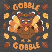 Gobble Turkey Fall Autumn Thanksgiving Vector Backpack