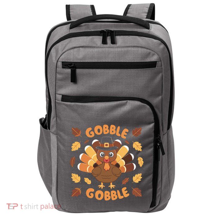 Gobble Turkey Fall Autumn Thanksgiving Impact Tech Backpack