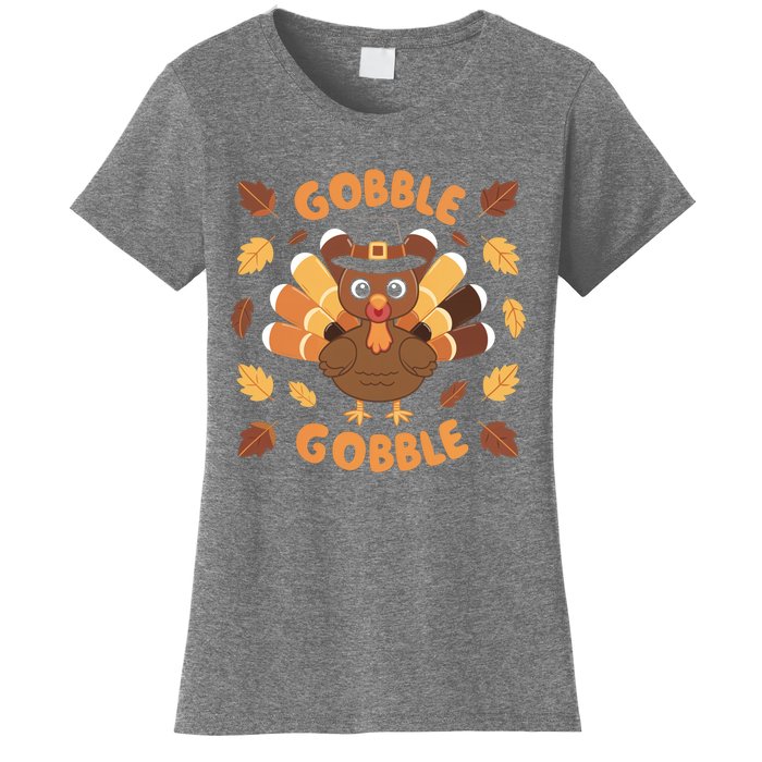 Gobble Turkey Fall Autumn Thanksgiving Women's T-Shirt