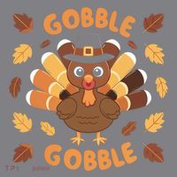 Gobble Turkey Fall Autumn Thanksgiving Women's V-Neck T-Shirt