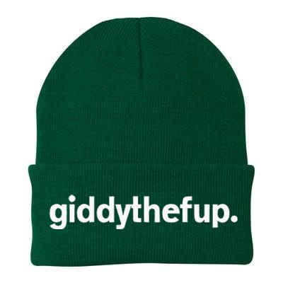 Giddy The F Up Funny Horse Racing Gift Knit Cap Winter Beanie