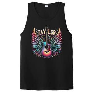 Groovy Taylor First Name Personalized 80s PosiCharge Competitor Tank