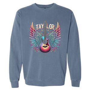 Groovy Taylor First Name Personalized 80s Garment-Dyed Sweatshirt