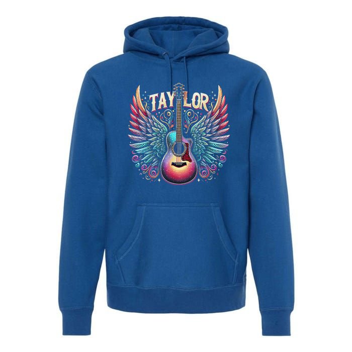 Groovy Taylor First Name Personalized 80s Premium Hoodie