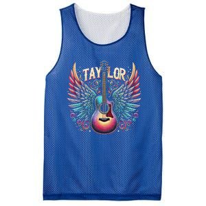 Groovy Taylor First Name Personalized 80s Mesh Reversible Basketball Jersey Tank