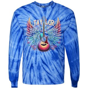 Groovy Taylor First Name Personalized 80s Tie-Dye Long Sleeve Shirt