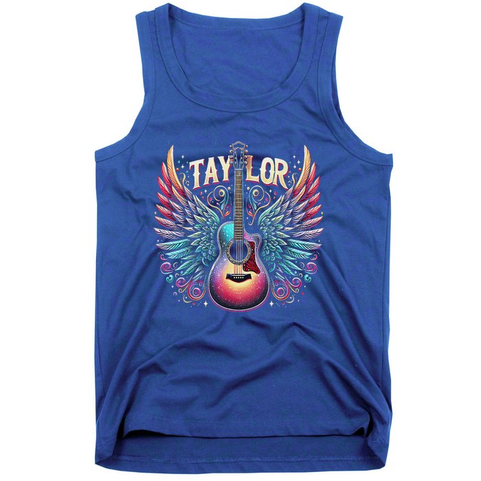 Groovy Taylor First Name Personalized 80s Tank Top