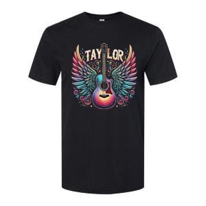 Groovy Taylor First Name Personalized 80s Softstyle CVC T-Shirt