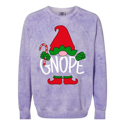 Gnope Tomte Garden Gnome Scandinavian Sweden Nope Not Today Colorblast Crewneck Sweatshirt