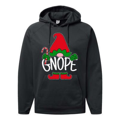 Gnope Tomte Garden Gnome Scandinavian Sweden Nope Not Today Performance Fleece Hoodie