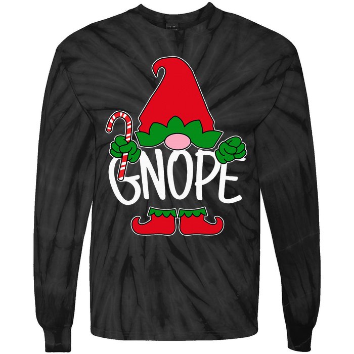 Gnope Tomte Garden Gnome Scandinavian Sweden Nope Not Today Tie-Dye Long Sleeve Shirt