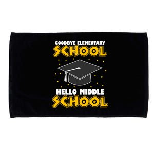 graduate Tee Goodbye Elementary Hello Middle School Microfiber Hand Towel