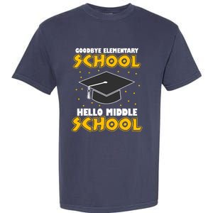 graduate Tee Goodbye Elementary Hello Middle School Garment-Dyed Heavyweight T-Shirt